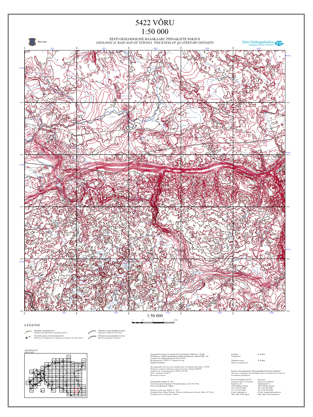 5422 Võru 1:50 000 Eesti Geoloogiline Baaskaart