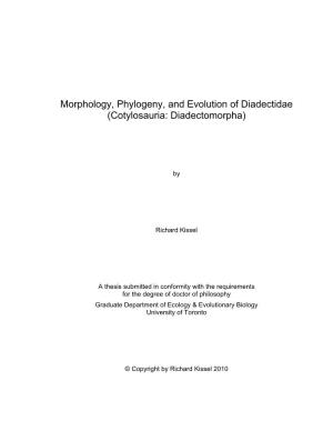 Morphology, Phylogeny, and Evolution of Diadectidae (Cotylosauria: Diadectomorpha)