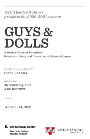 Playbill for GUYS and DOLLS