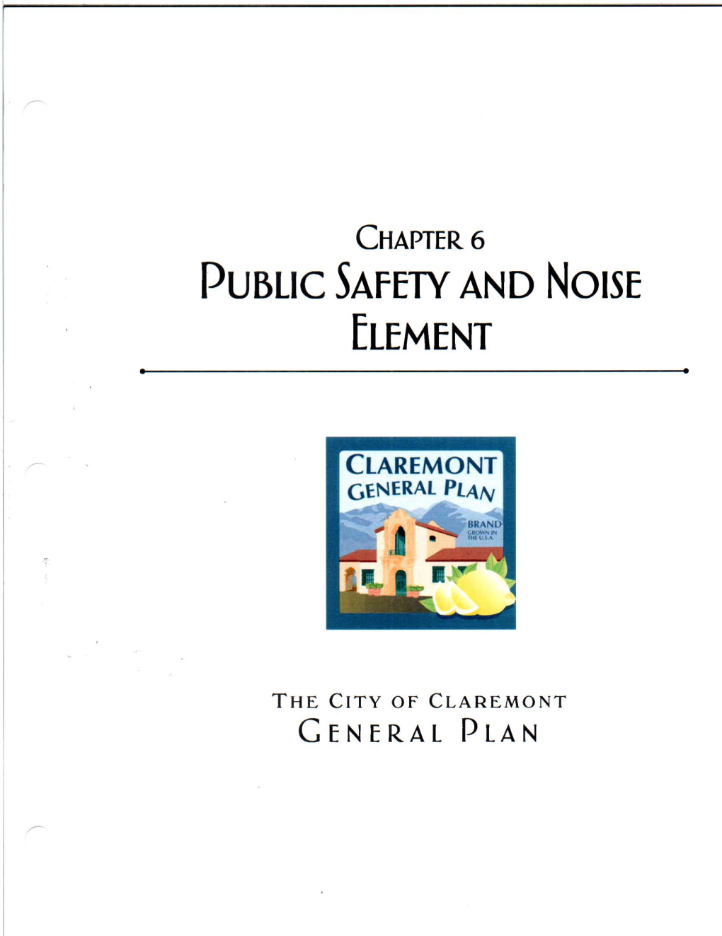 PUBLIC Safety and NOISE ELEMENT