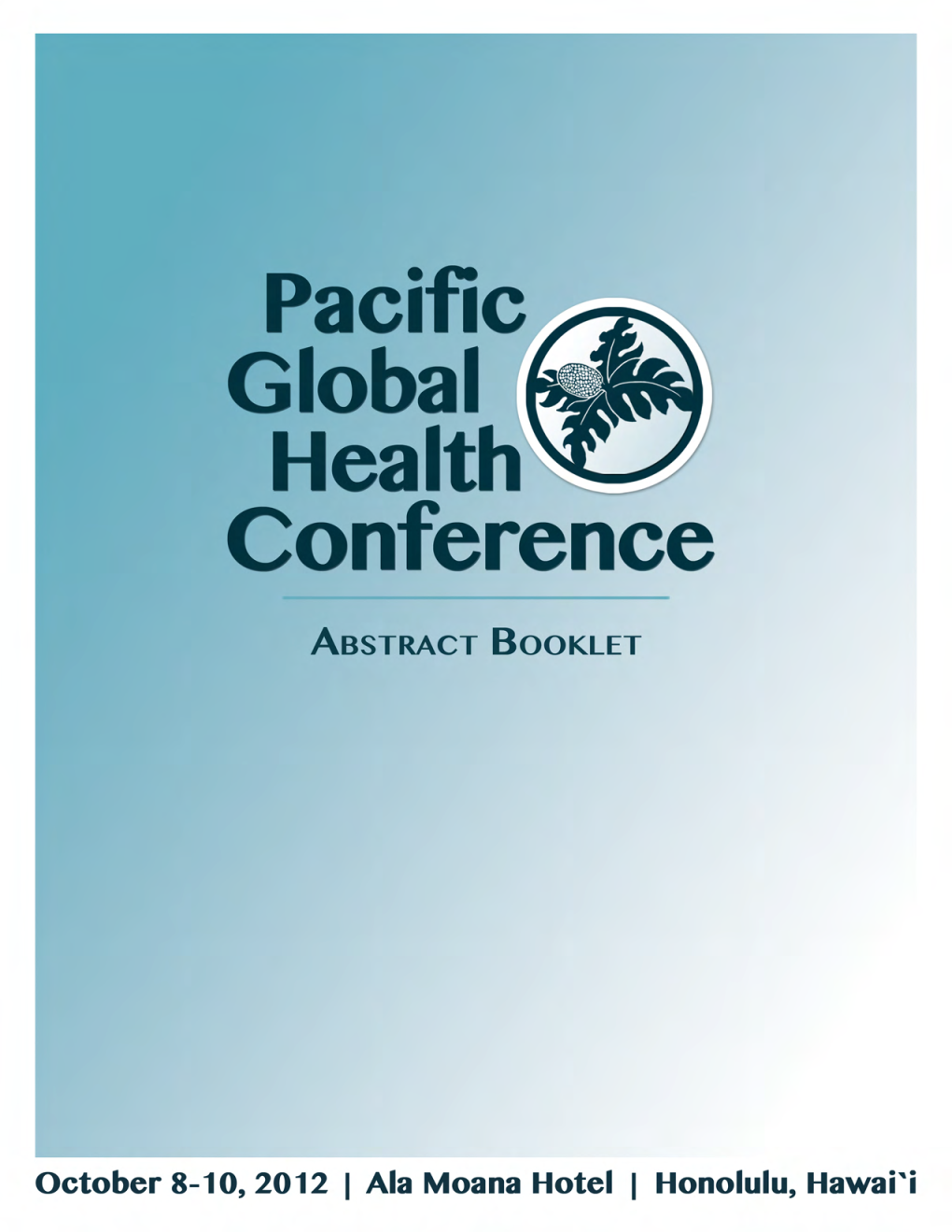 Download the 2012 PGHC Abstract Booklet