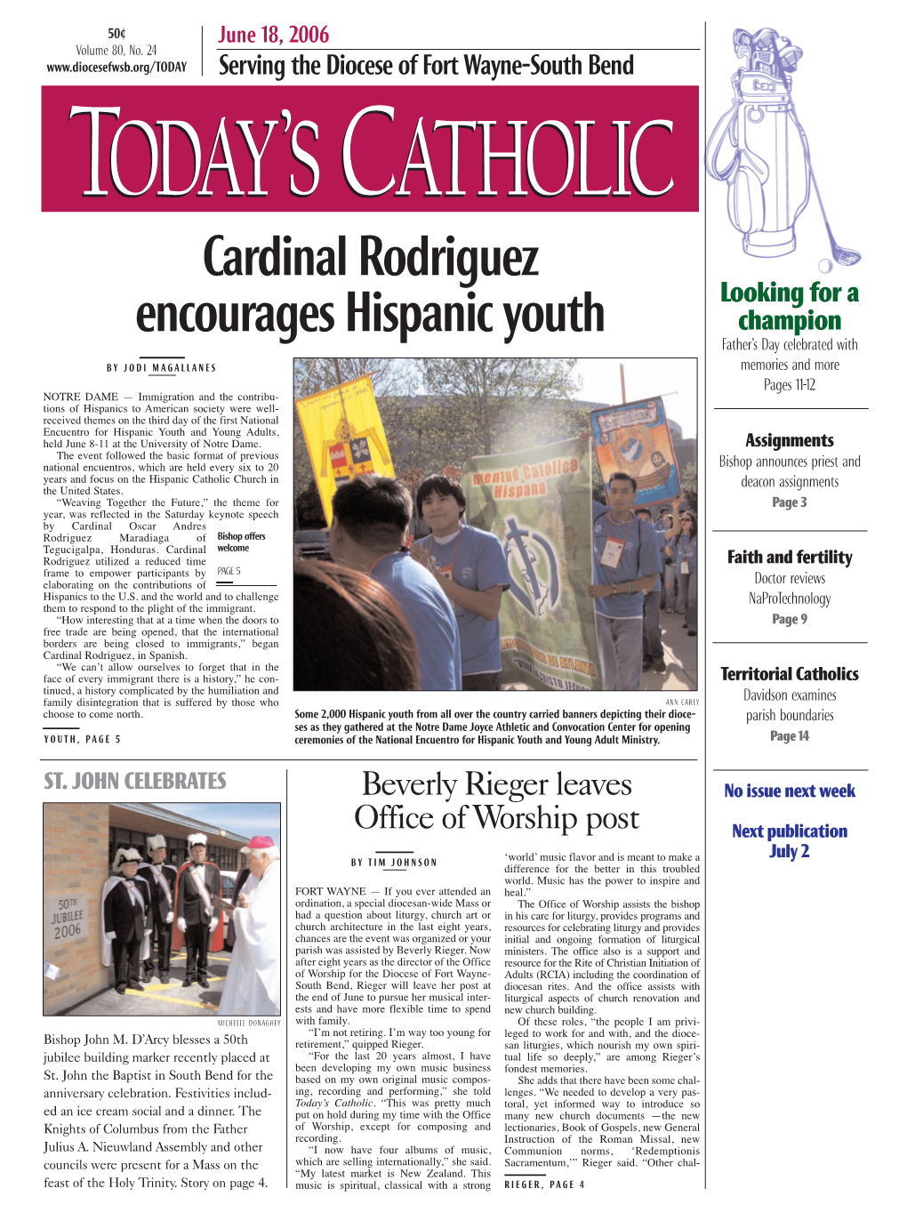 Cardinal Rodriguez Encourages Hispanic Youth