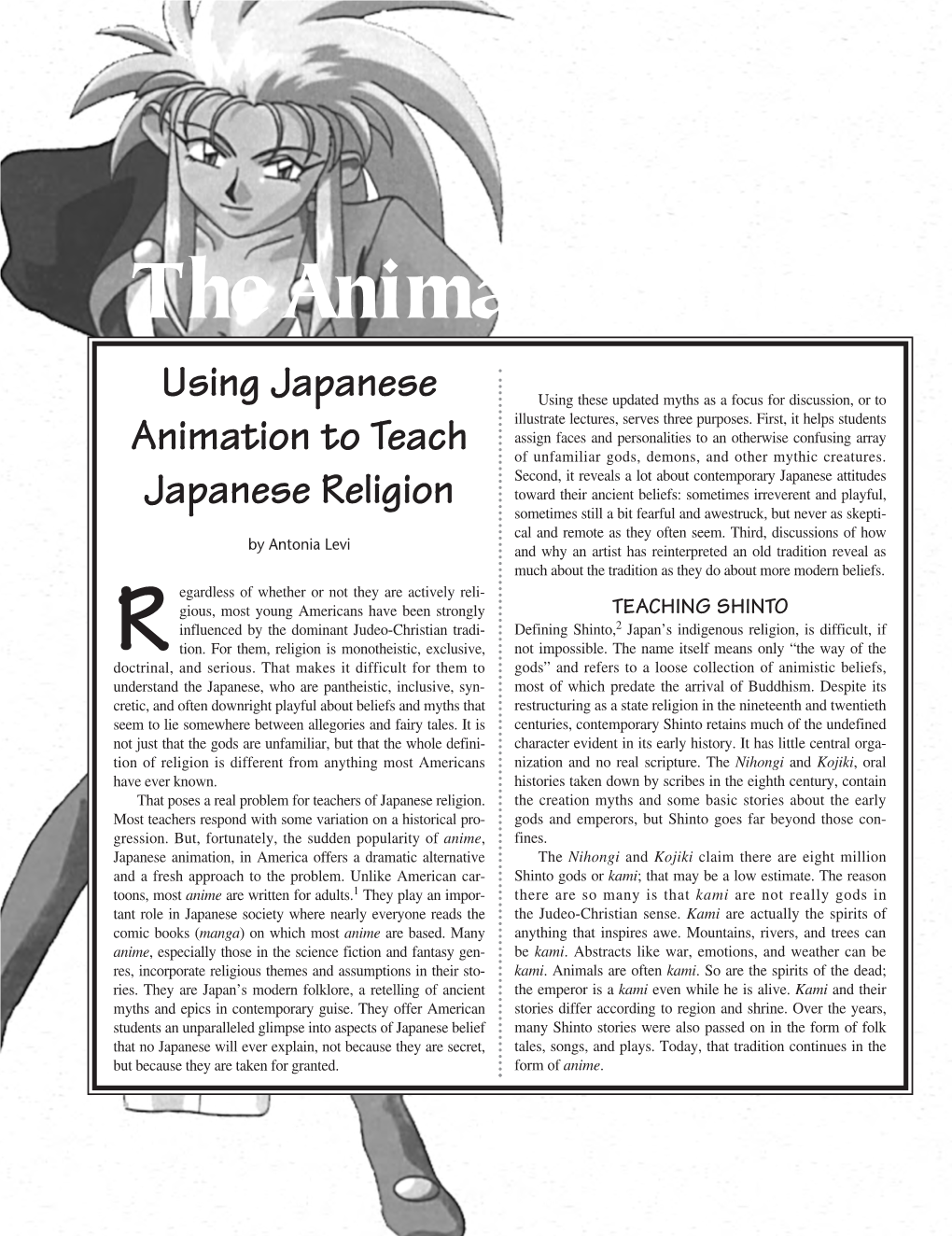 The Animated Shrine: Using Japanese Animation to Teach