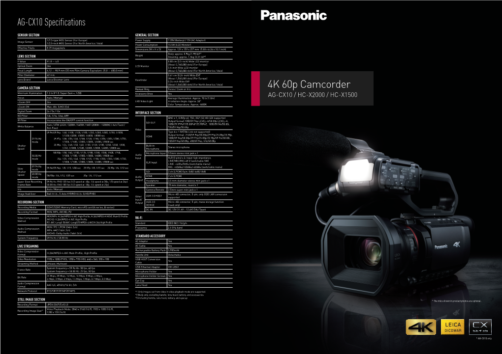 4K 60P Camcorder