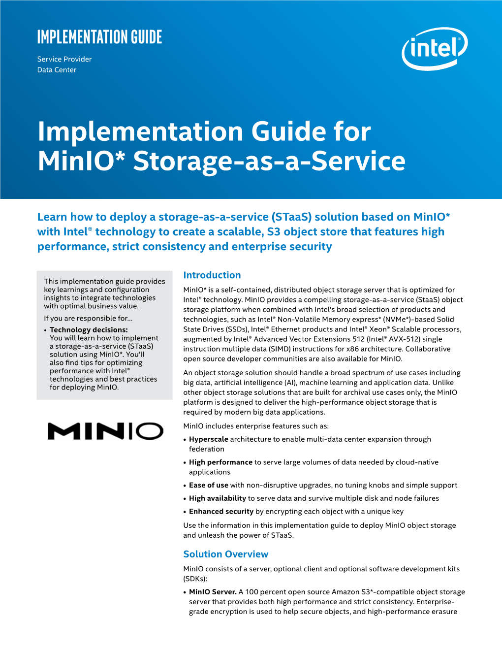 Implementation Guide for Minio Storage-As-A-Service