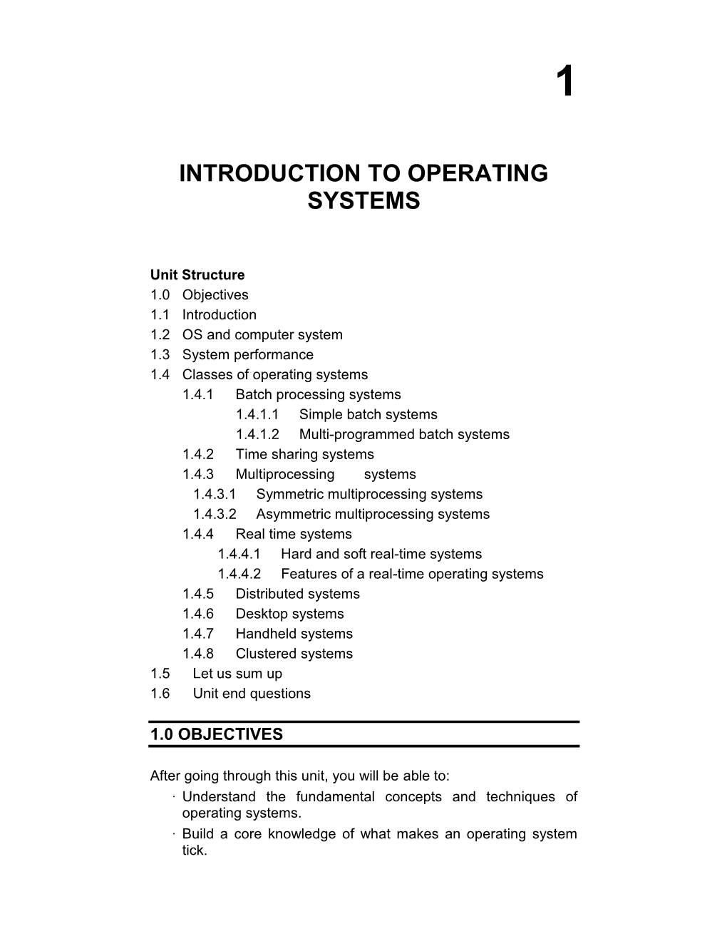 Introduction to Operating Systems