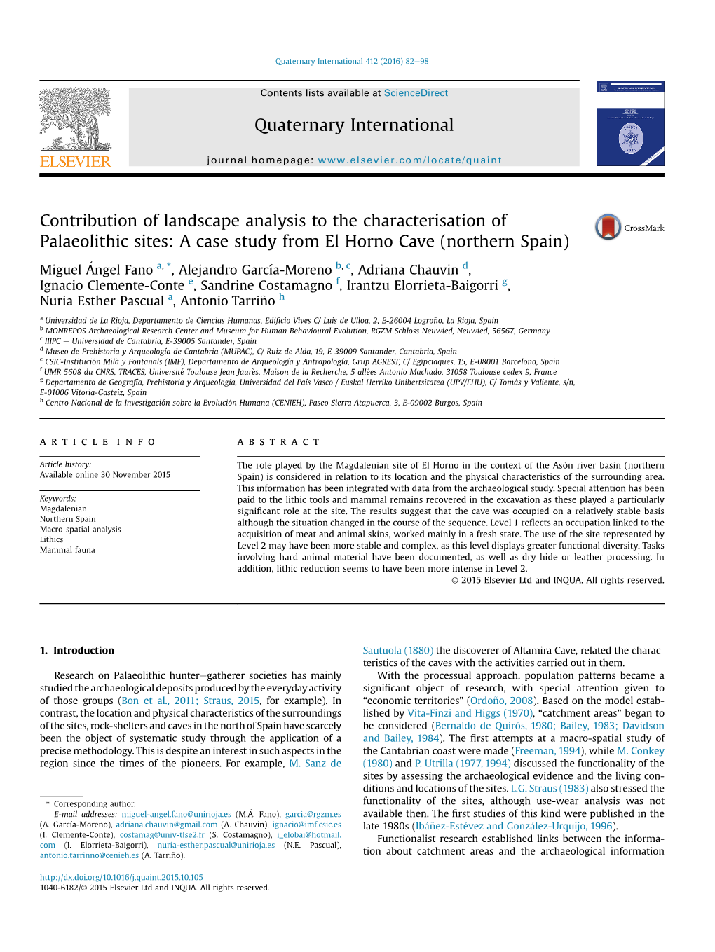 Contribution of Landscape Analysis to the Characterisation of Palaeolithic