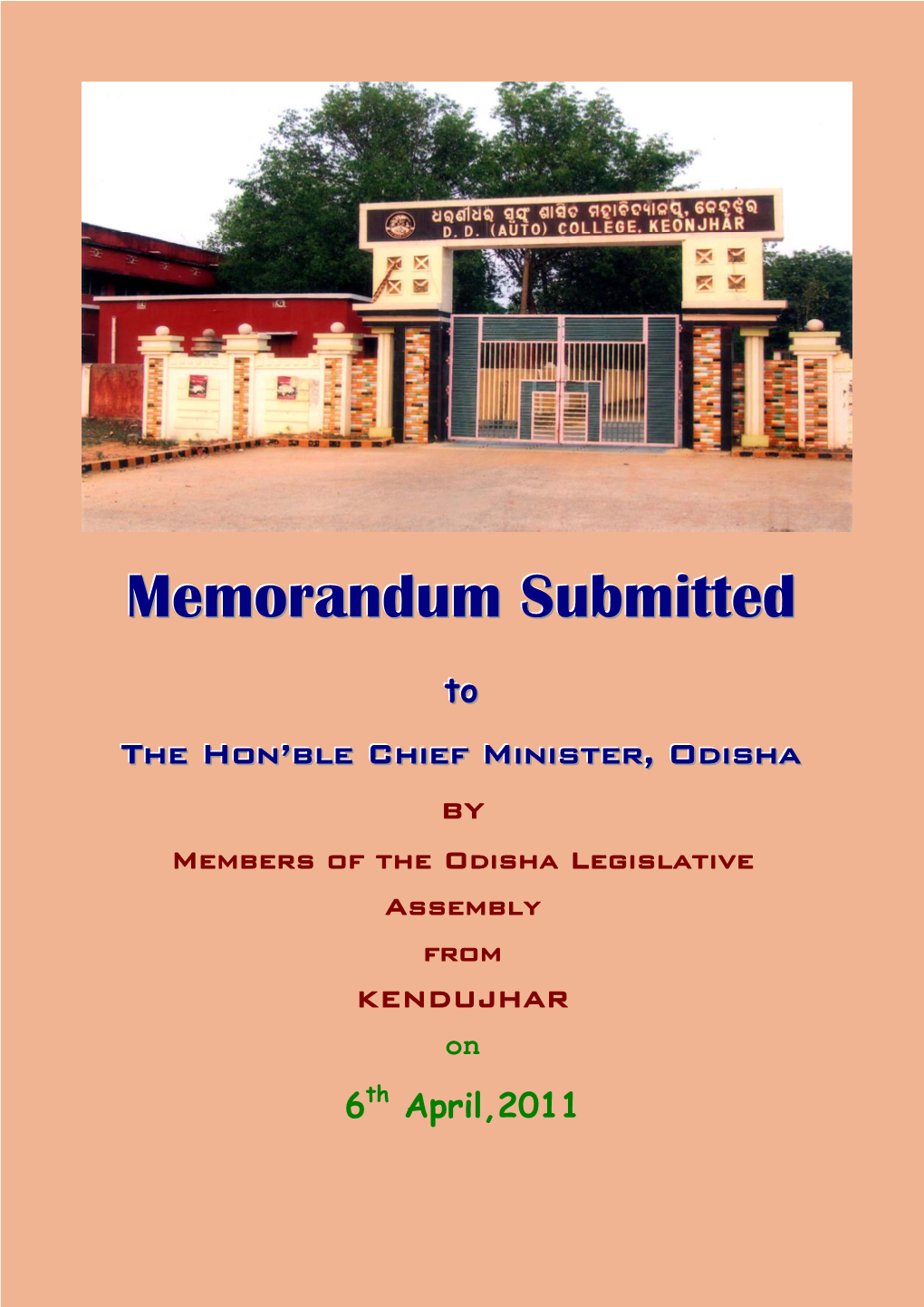 Memorandum Submitted