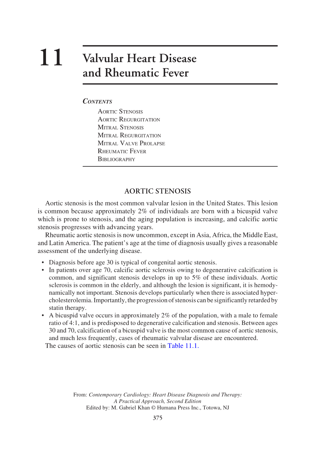 11 Valvular Heart Disease and Rheumatic Fever