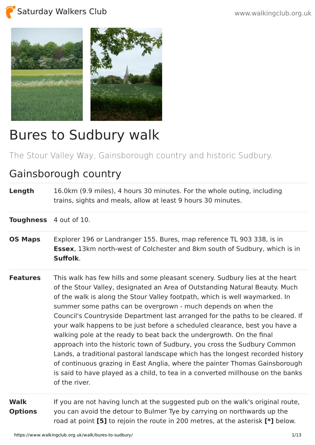 Bures to Sudbury Walk