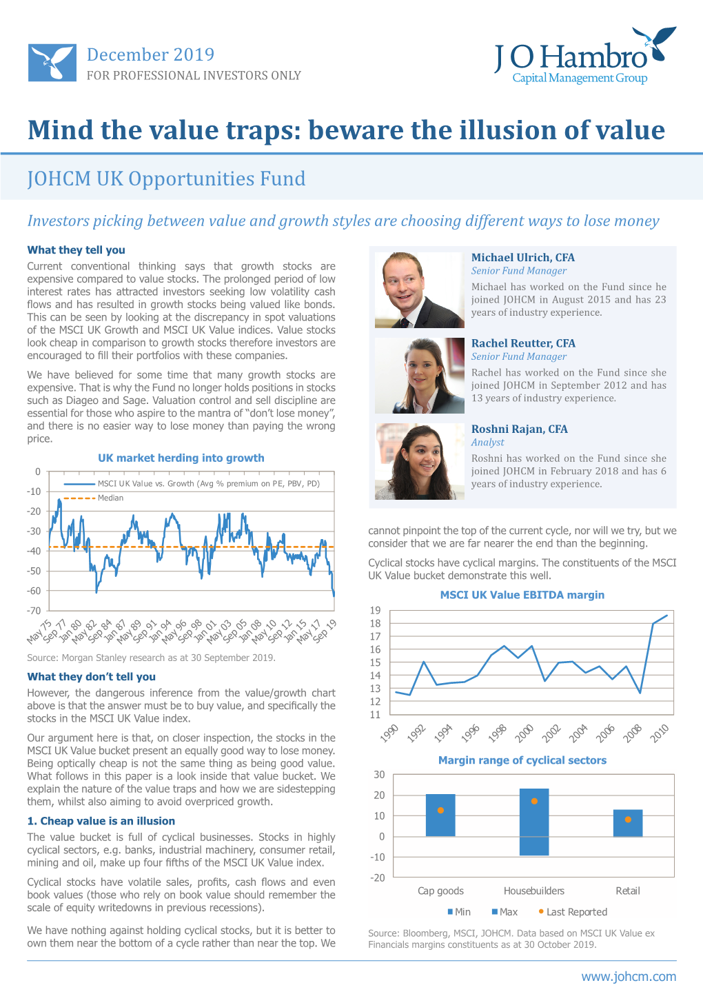 Beware the Illusion of Value JOHCM UK Opportunities Fund