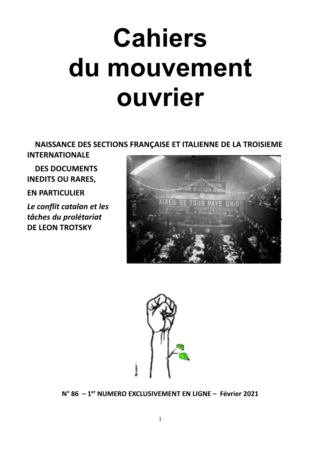 N86 Des "Cahiers Du Mouvement Ouvrier"
