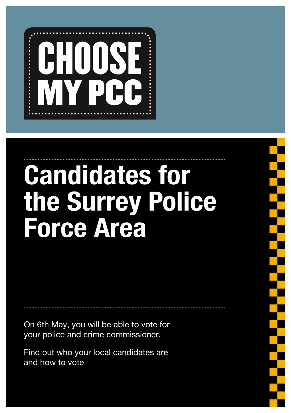 Candidates for the Surrey Police Force Area