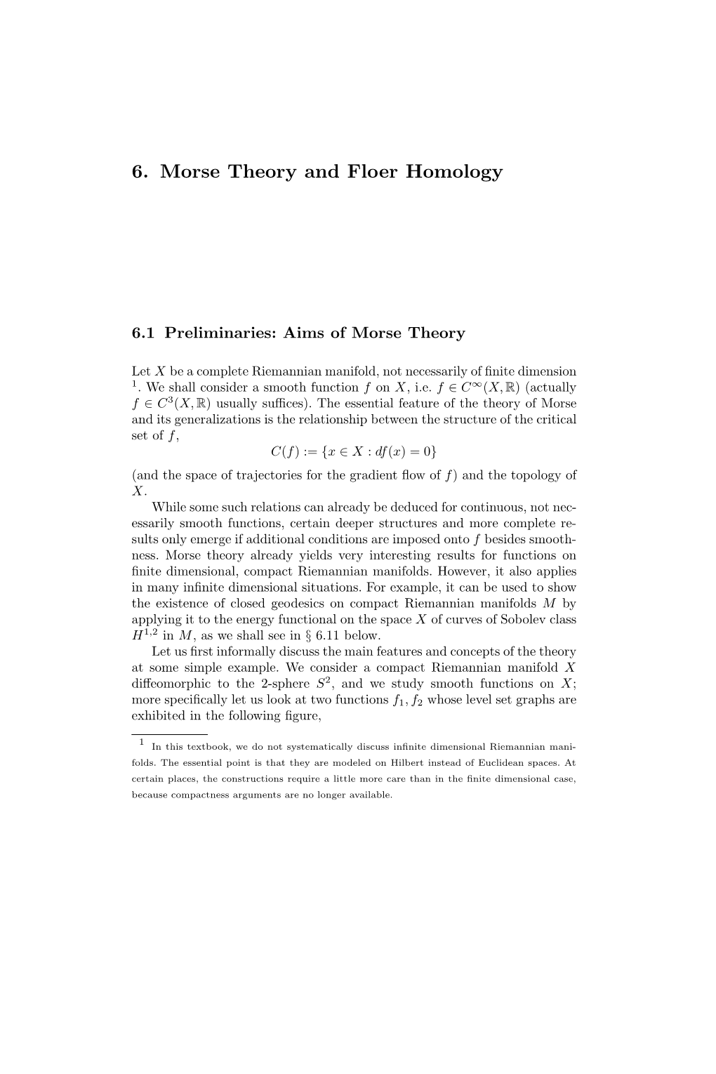 6. Morse Theory and Floer Homology