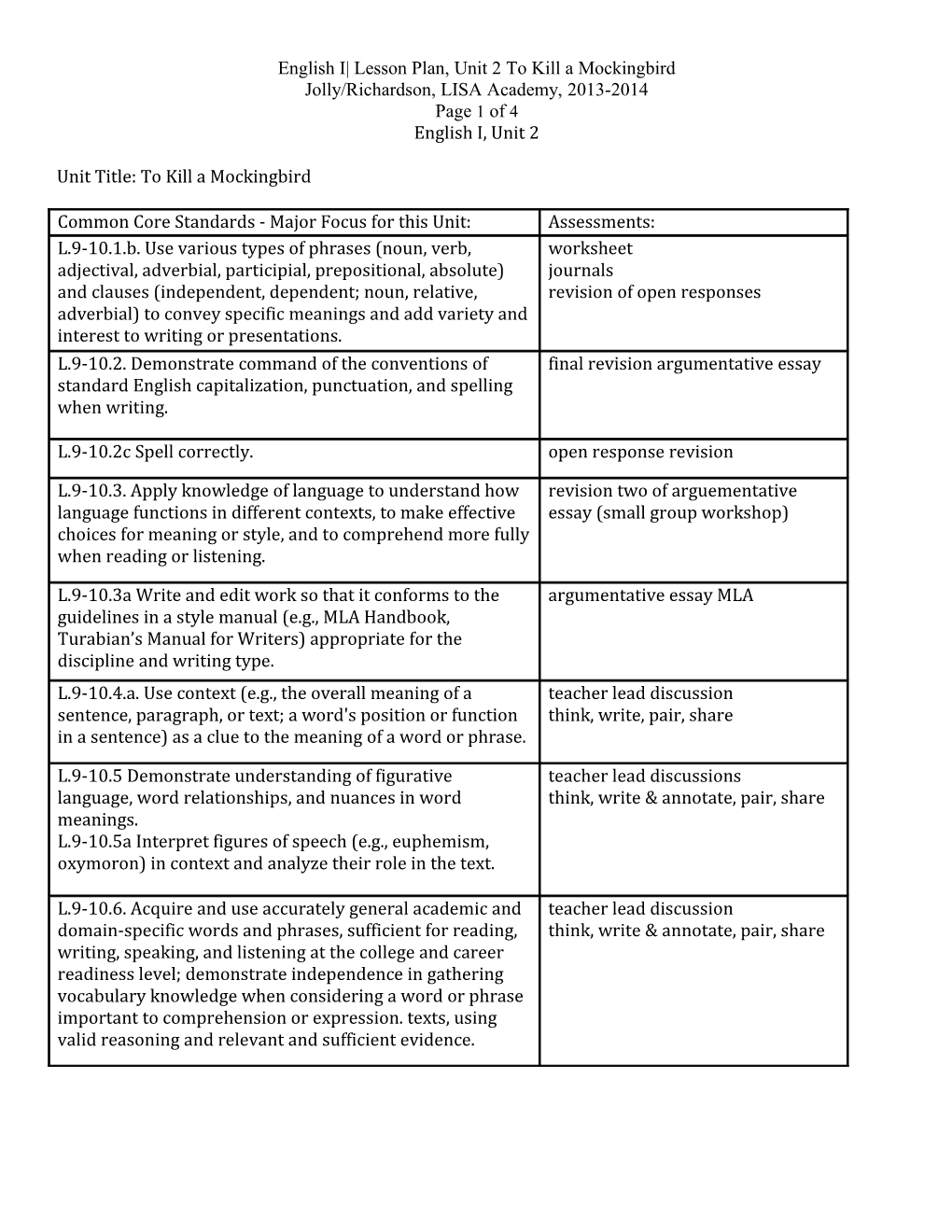 Unit 3 - Arthurian Lit + Chaucer (Tentative)