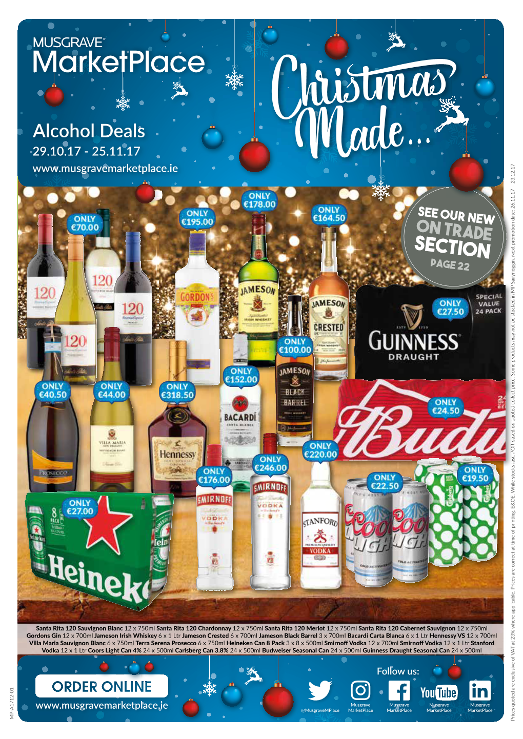 Alcohol Deals 29.10.17 - 25.11.17