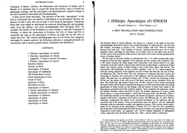 1 (Ethiopie Apocalypse Of) ENOCH These Titles Were Added by Individuals Far Removed Chronologically and Geograph• (Second Century B.C