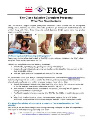 The Close Relative Caregiver Program: What You Need to Know