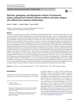 Detection, Genotyping, and Phylogenetic Analysis Of