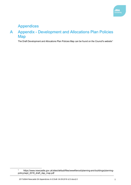 Appendices a Appendix - Development and Allocations Plan Policies Map the Draft Development and Allocations Plan Policies Map Can Be Found on the Council's Website1