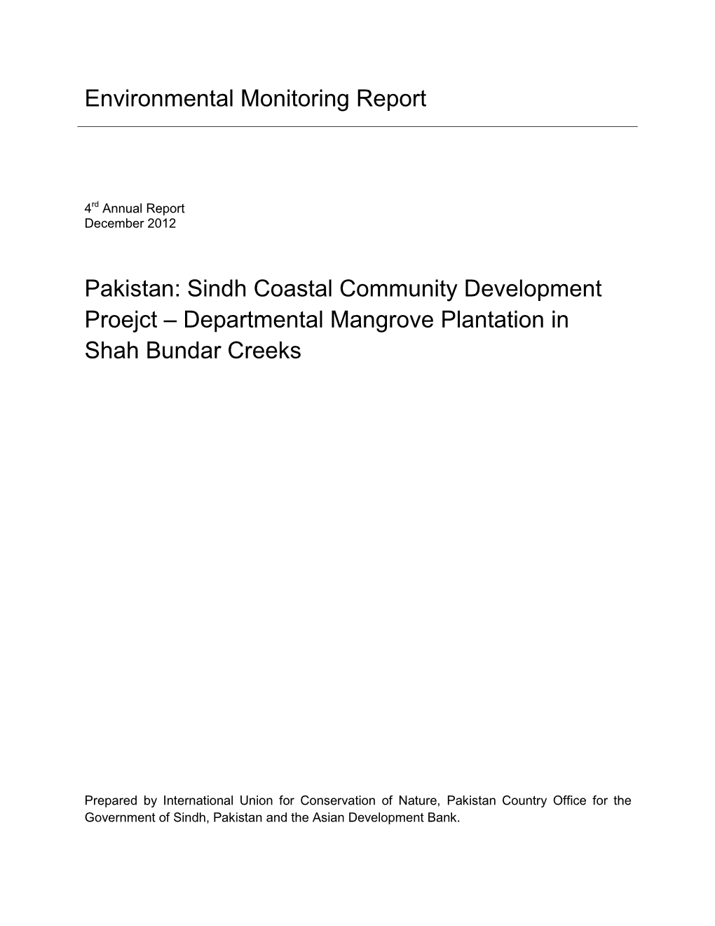 Environmental Monitoring Report Pakistan