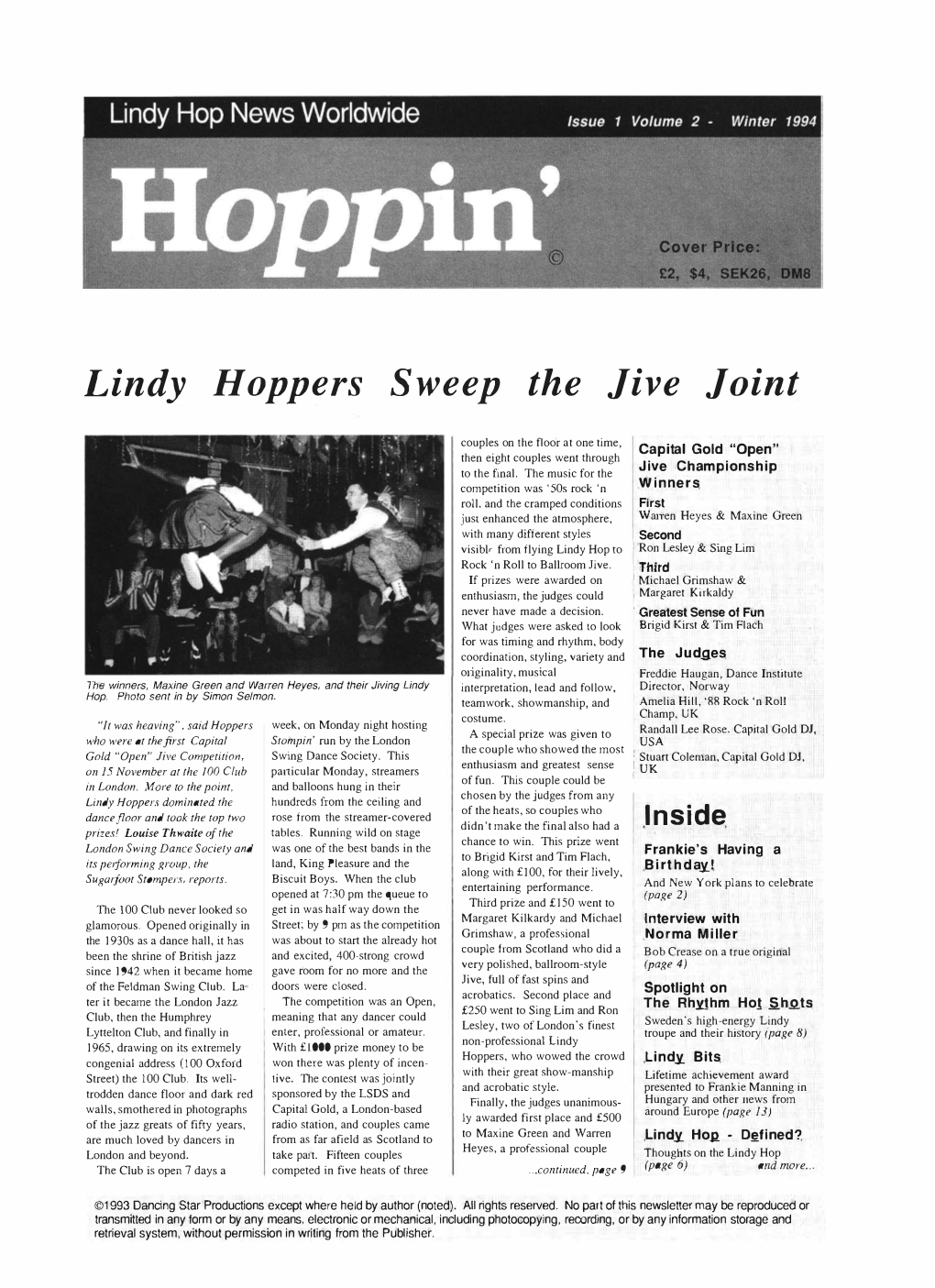 Lindy Hoppers Sweep the Jive Joint