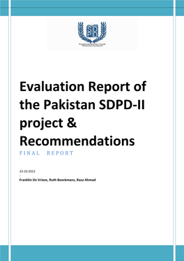 2012-10-23 Pakistan SDPD-II Evaluation Report