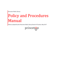 Policy and Procedures Manual