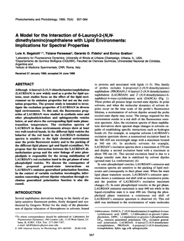 Naphthalene with Lipid Environments