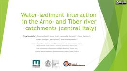 Water-Sediment Interaction in the Arno- and Tiber River Catchments (Central Italy)