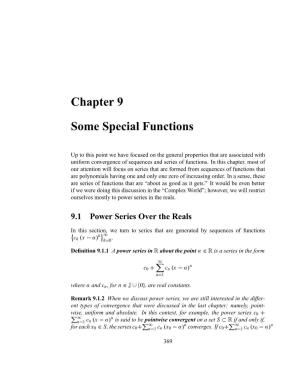 Chapter 9 Some Special Functions