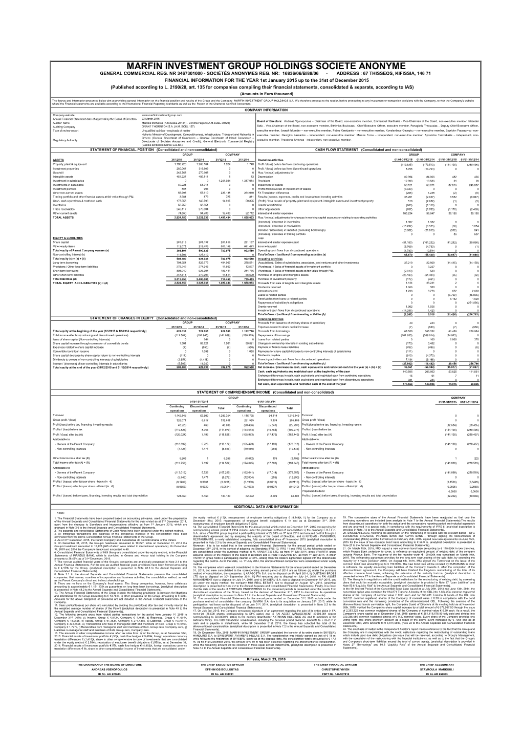 Mig Financial Statement Information 31