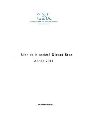 Bilan De La Société Direct Star Année 2011