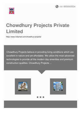 Chowdhury Projects Private Limited