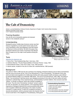 The Cult of Domesticity