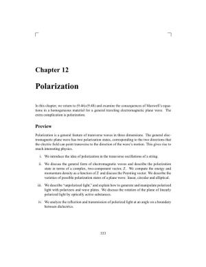 Chapter 12: Polarization