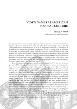 Video Games As American Popular Culture 119