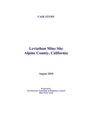 CASE STUDY Leviathan Mine Site Alpine County, California