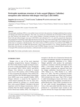 Mosquitoes After Infection with Dengue Virus Type 2 (D2-16681)