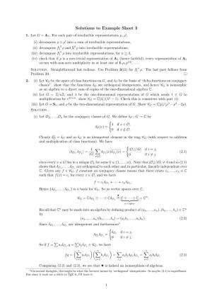 Solutions to Example Sheet 3