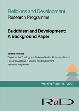 Buddhism and Development: a Background Paper