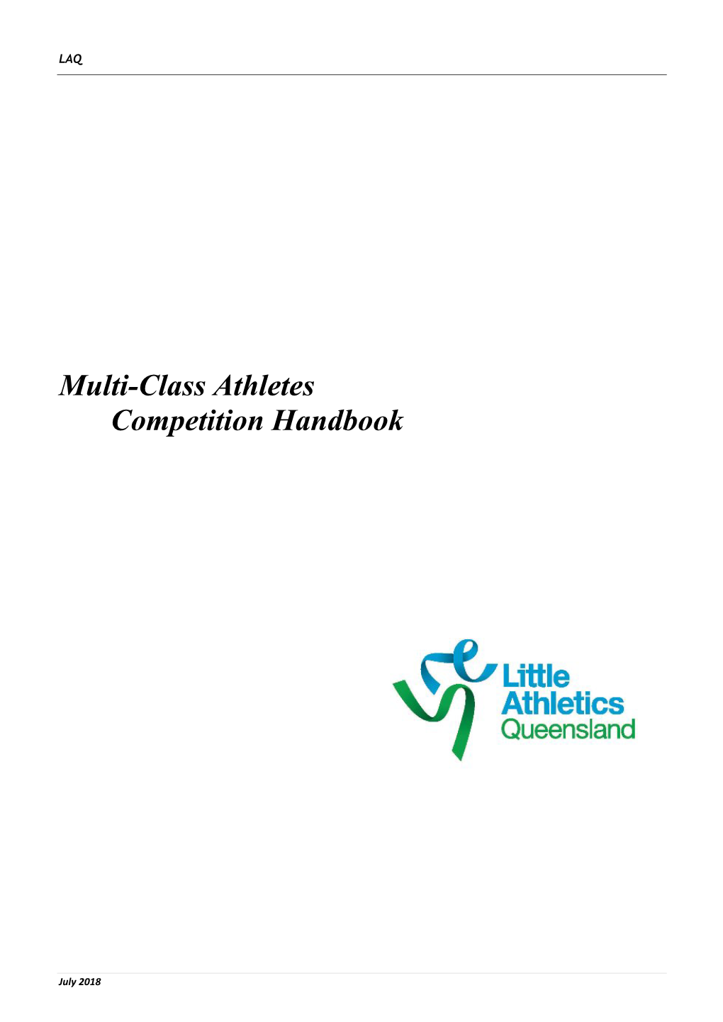 2018 Multi-Class Athletes Competition Handbook