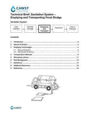 Sanitation System – Emptying and Transporting Fecal Sludge Technical Brief