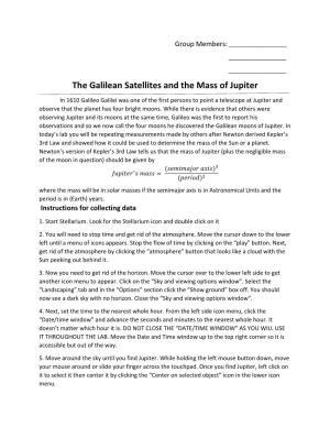 The Galilean Satellites and the Mass of Jupiter