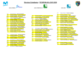 Movistar Estudiantes / TEMPORADA 2019-2020