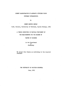 Direct Carboniiatiom of Aromatic Nttriles Using