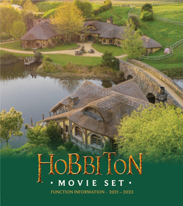 FUNCTION INFORMATION - 2021 – 2023 Contents NORTH ISLAND NEW ZEALAND 2 the Story of Hobbiton Movie Set