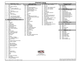 Printable Channel Guide