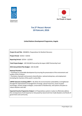 Angola Preparedness for Resilient Recovery Project 2Nd Report Feb