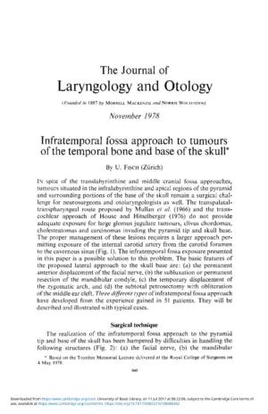 Laryngology and Otology